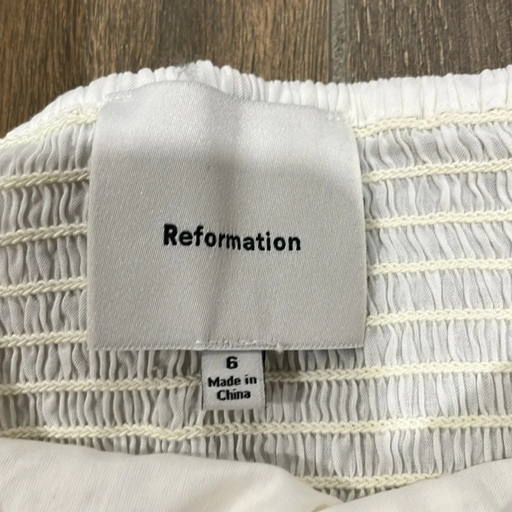 NEW! Reformation Haisley Long Sleeve Lace Bow Top Size 6 - Picture 9 of 10